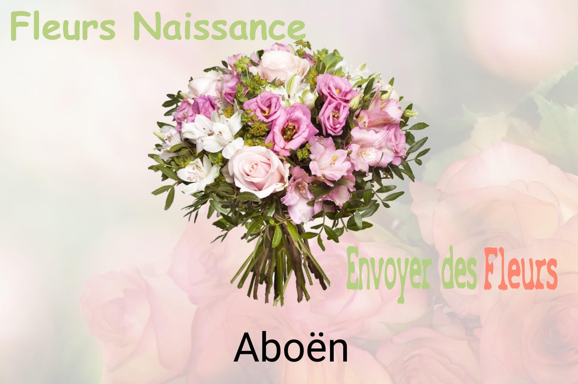 Bouquet de fleurs de naissance livré à Aboën